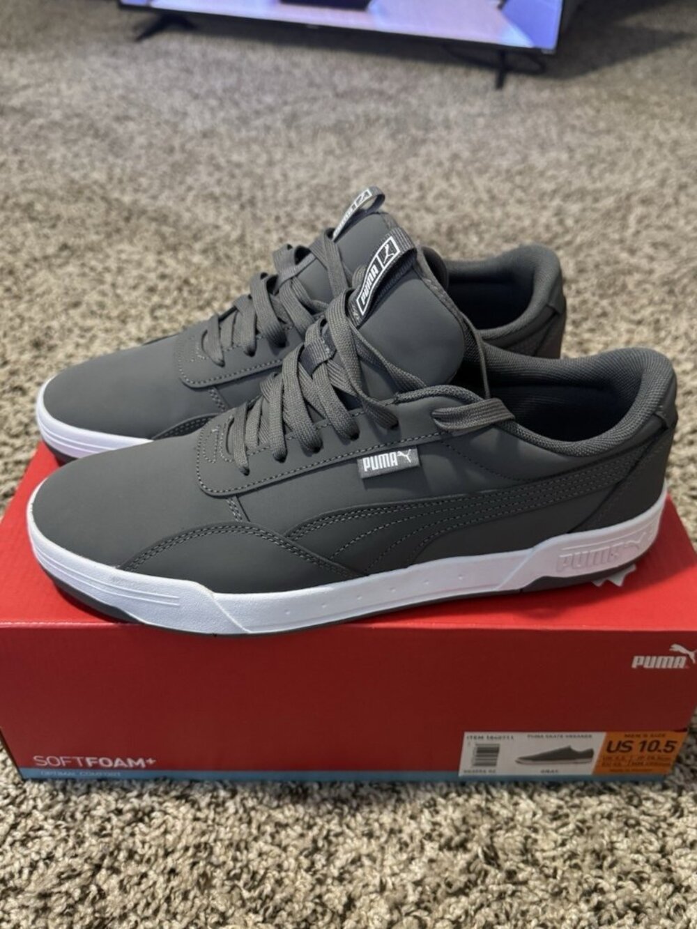 PUMA Skate Trainer SoftFoam+ Gray  Men's Athletic Sneakers Lace Up Low Top